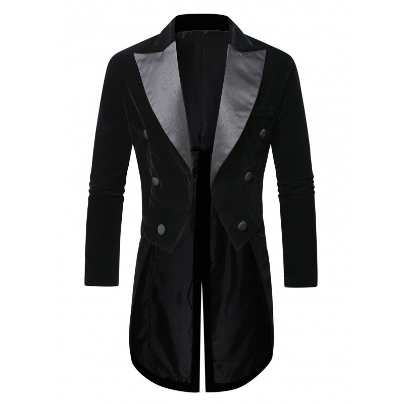 Herren Eleganter Samt-Blazer mit extravaganten Akzenten Echoarchiv