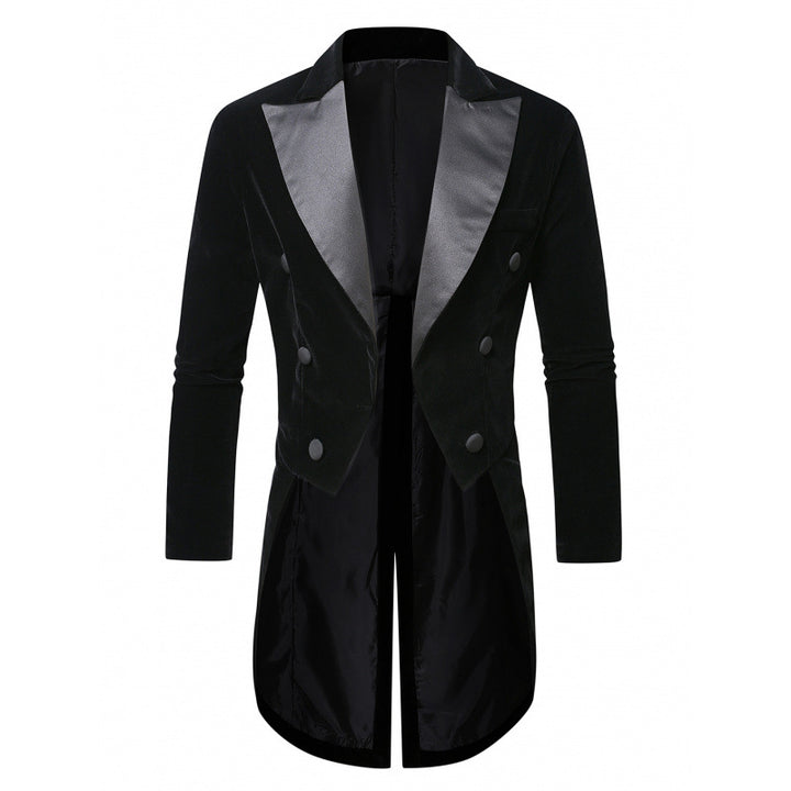 Herren Eleganter Samt-Blazer mit extravaganten Akzenten Echoarchiv