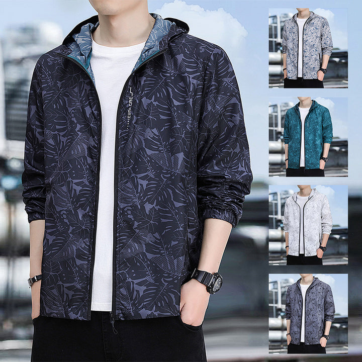 Herren Leichte Outdoorjacke mit floralem Design Echo Archiv