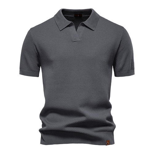 Herren Kurzärmliges Polo-Shirt mit strukturiertem Design Echoarchiv
