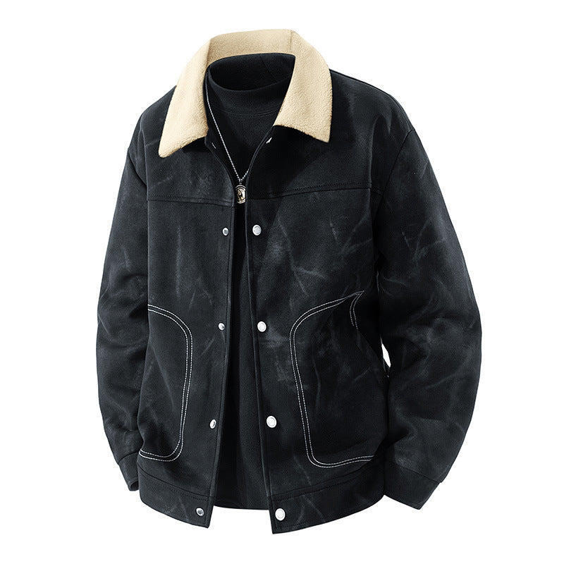 Herren Lässige Jeansjacke mit warmem Futter Echo Archiv