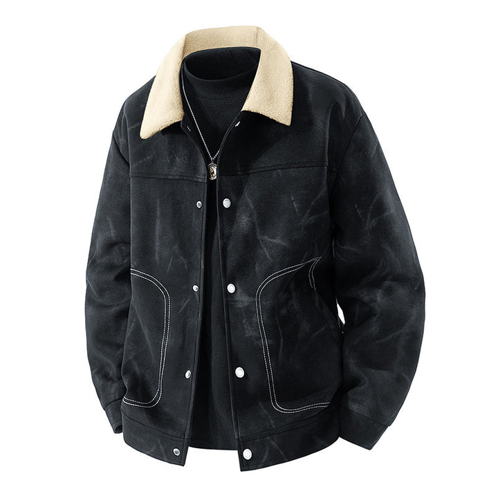 Herren Lässige Jeansjacke mit warmem Futter Echo Archiv