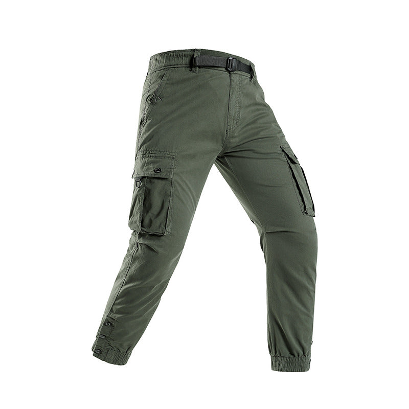 Herren Konisch geschnittene Utility‑Cargohose mit Tunnelzugbund, integriertem Gürtel und Mehrfachtaschen Echo Archiv