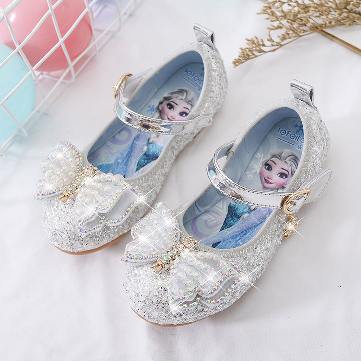 Mädchen Glitzernde Ballerinas mit Schleifenapplikationen Echo Archiv