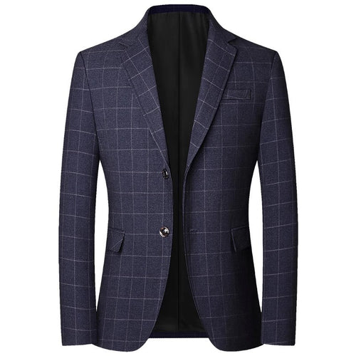 Herren Slim-Fit Sakko im Karo-Look mit klassischem Knopfverschluss Echo Archiv