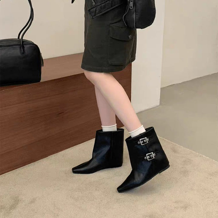 Damen Modische Stiefeletten mit Schnallen-Detail Echo Archiv