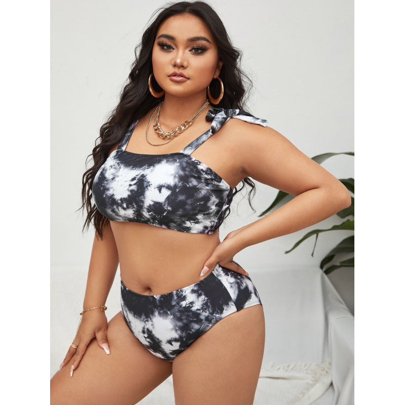 Damen Bikini-Set mit hohem Bund und trendy Crop-Oberteil Echo Archiv
