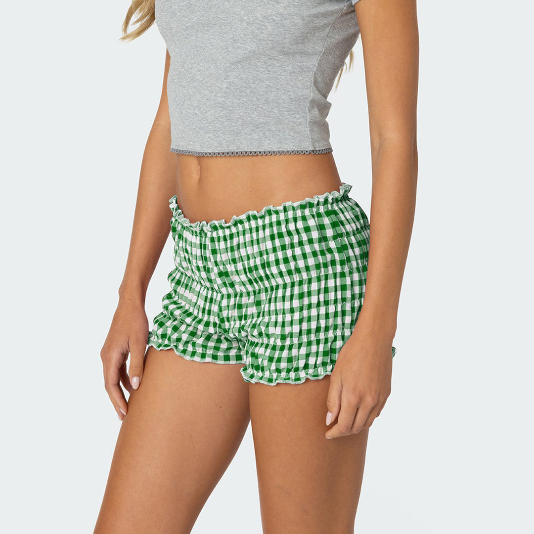 Damen Rüschen-Shorts im Vichy-Design Echo Archiv