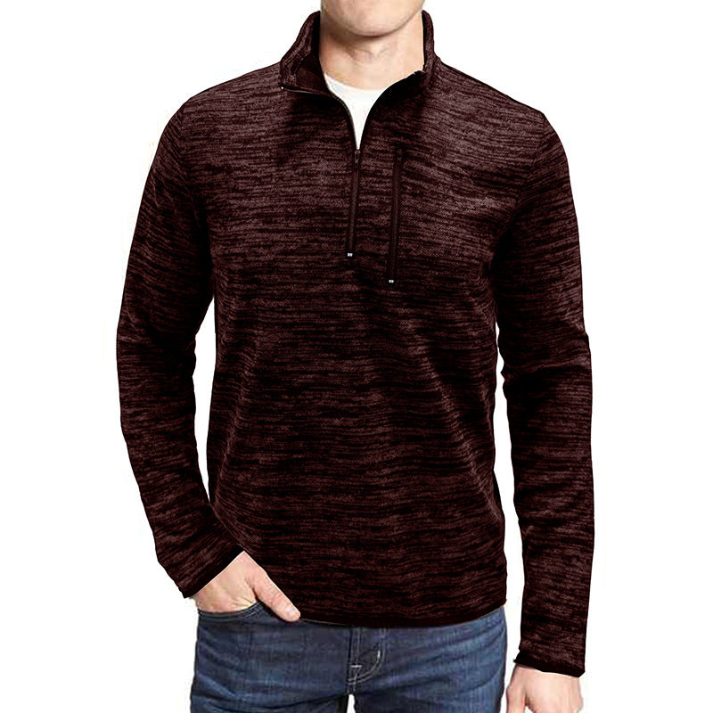 Herren Fleece-Pullover mit hohem Kragen und praktischem Reißverschluss Echoarchiv