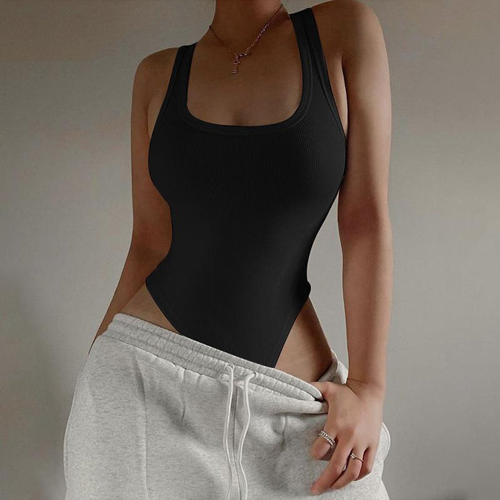 Damen Bodysuit mit tiefem Ausschnitt und breiten Trägern Echo Archiv