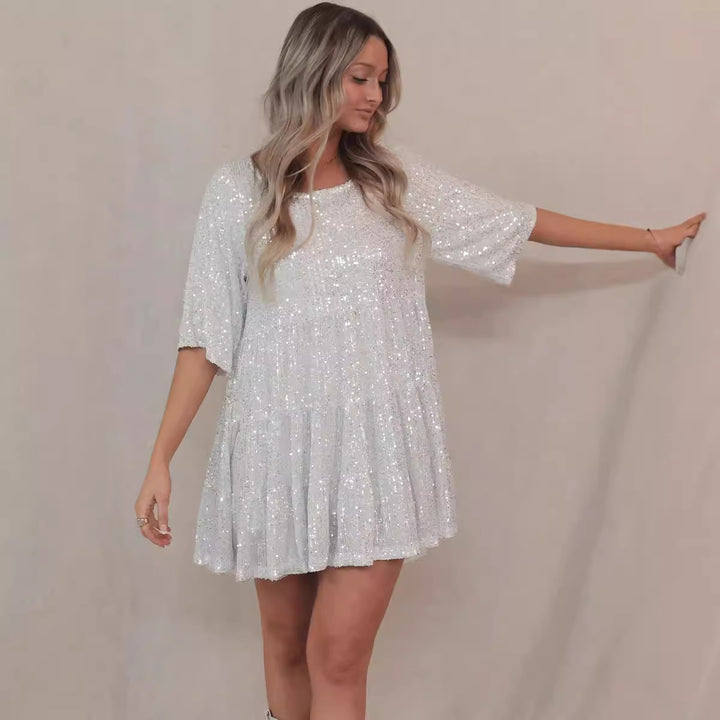 Damen Glitzerndes Kurzkleid Echo Archiv