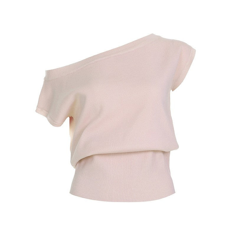 Damen modisches One-Shoulder-Oberteil aus weich fließendem Material Echo Archiv
