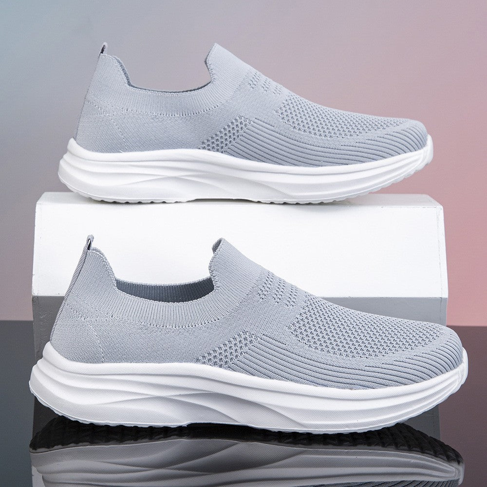 Damen nan gestrickter Sockensneaker mit stoßdämpfender Keilsohle und nahtlosem Slip-On Echo Archiv