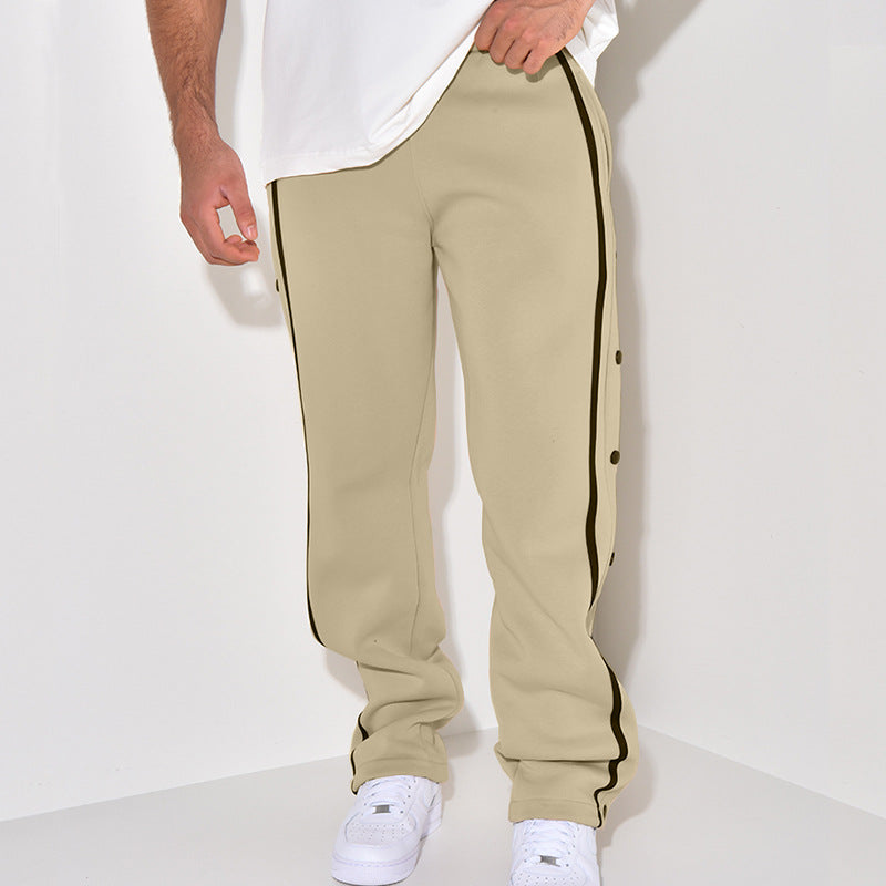 Herren Sportliche Stoffhose mit seitlichem Knopfverschluss Echoarchiv