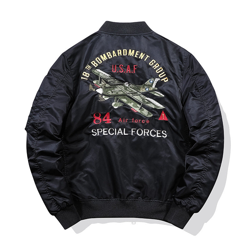 Herren Bomberjacke mit dekorativen Patch‑Applikationen, MA‑1‑Inspiriertes Utility‑Design – Brevano