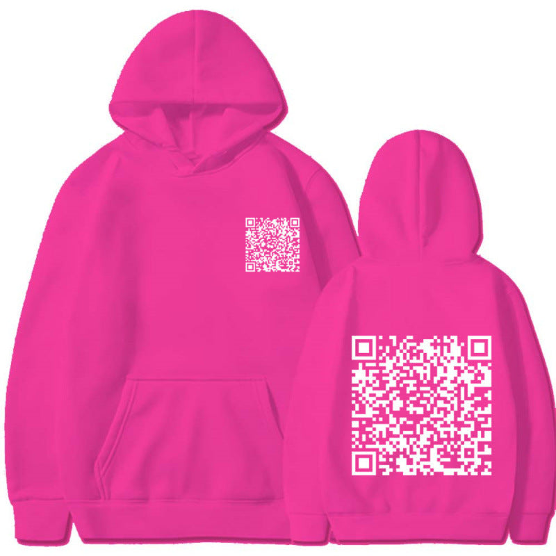 Damen Sportlicher Kapuzenpullover mit QR-Code Echoarchiv