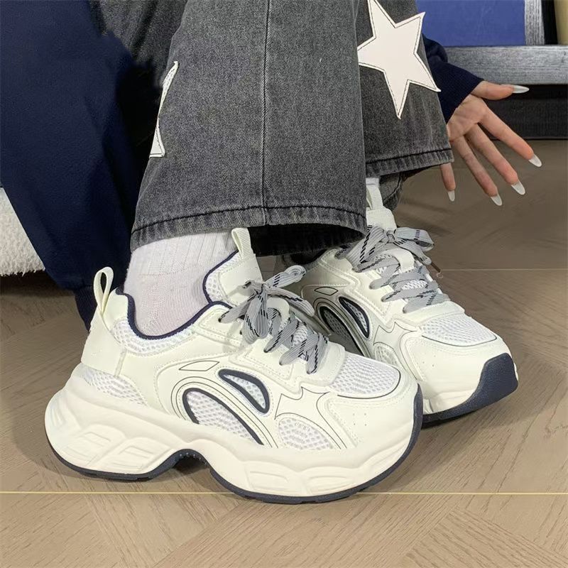 Damen Platform-Sneaker mit atmungsaktivem Mesh und skulptierter Komfortsohle – Névara