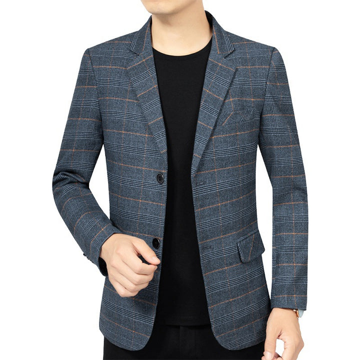 Herren Kariertes Slim-Fit Sakko – Tianoro