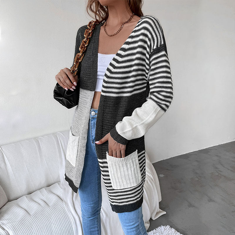 Damen Modischer Strickcardigan mit geometrischem Muster Echo Archiv