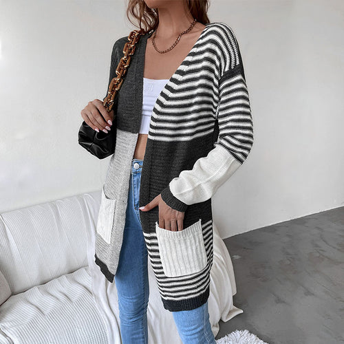 Damen Modischer Strickcardigan mit geometrischem Muster Echo Archiv