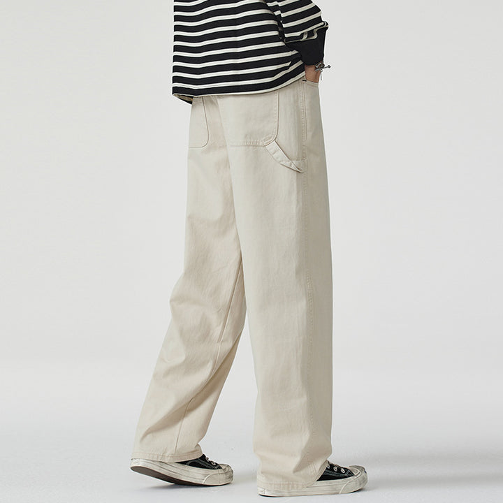 Herren Lockerweite Twill-Cargohose mit aufgesetzten Seitentaschen und geradem Bein Echo Archiv