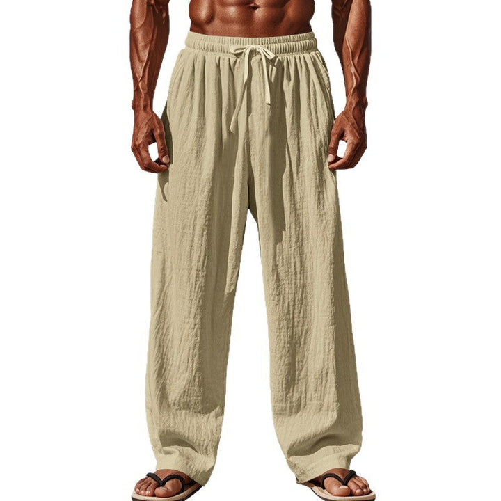 Herren lässige Strandhose mit elastischem Bund und seitlichen Eingrifftaschen Echoarchiv
