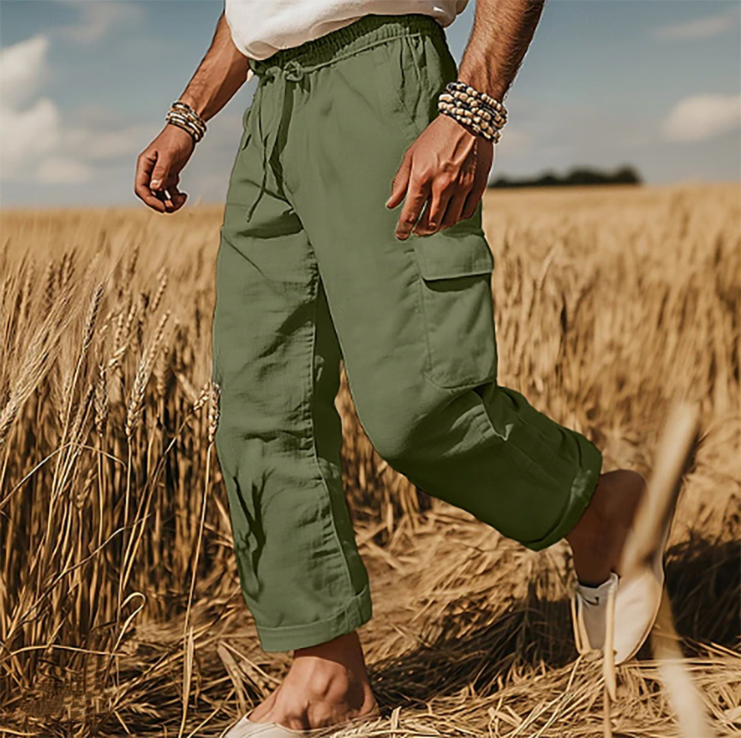 Herren Cargo-Hose mit mehreren Funktionstaschen und elastischem Bund Echoarchiv