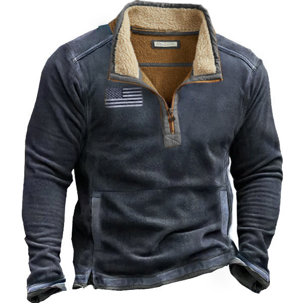 Herren Fleecejacke mit hohem Kragen und praktischer Reißverschlussöffnung Echoarchiv
