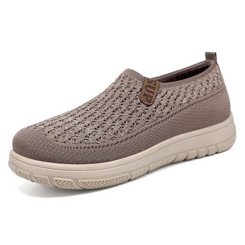 Damen nan gestrickter Slip-On Komfort-Sneaker mit elastischem Einstieg, atmungsaktivem 3D-Strick und gedämpfter EVA-Laufsohle Echo Archiv