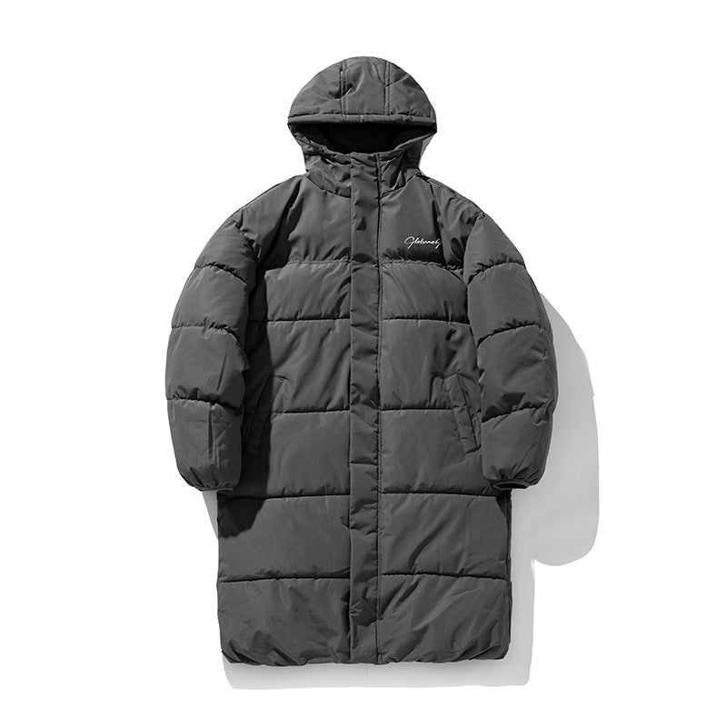 Unisex Oversize langer Steppmantel mit Kapuze und wattierter Thermoisolierung Echo Archiv