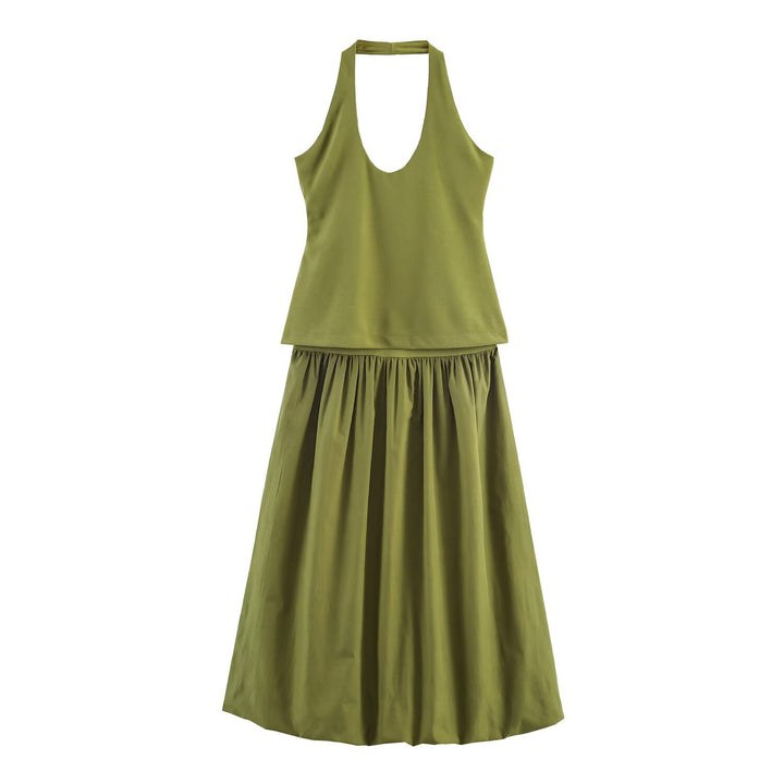 Damen Freizeit Set mit Neckholder und weitem Rock Echo Archiv
