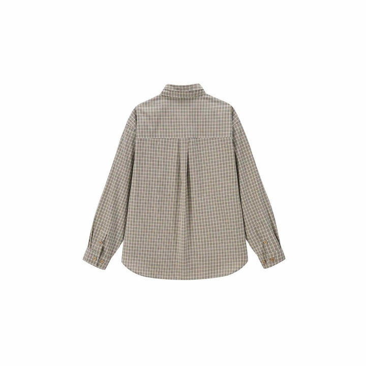 Damen Karo‑Hemdbluse mit Schleifenkragen und Oversize‑Silhouette Echoarchiv