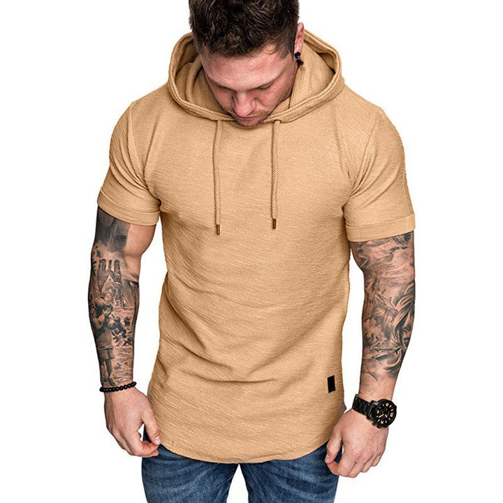 Herren Kapuzen-T-Shirt mit strukturiertem Design und lässigem Schnitt Echoarchiv