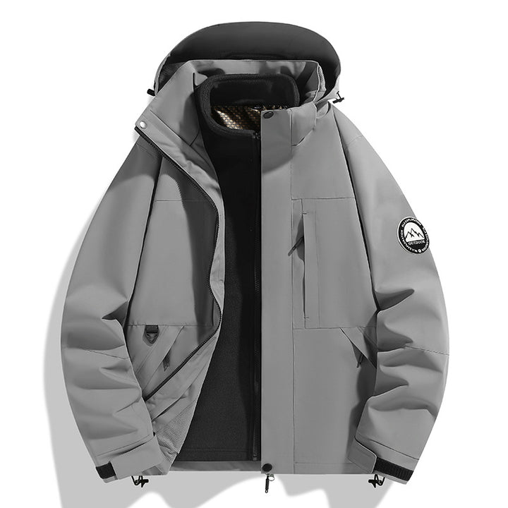Damen zweilagige Softshell-Outdoorjacke mit herausnehmbarer Fleece-Innenjacke und Kapuze Echo Archiv