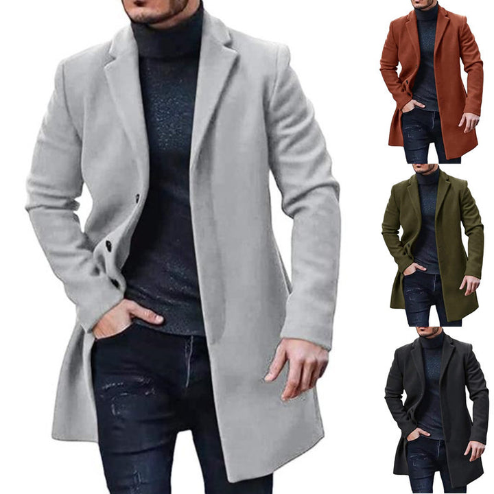 Herren eleganter Langmantel mit modernem Schnitt und praktischen Taschen Echoarchiv 1757081343