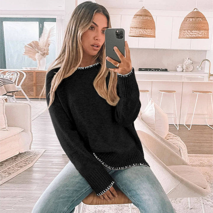 Damen Modischer Oversized Pullover Echo Archiv