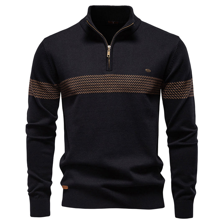 Herren Pullover mit Stehkragen und Reißverschluss Echoarchiv