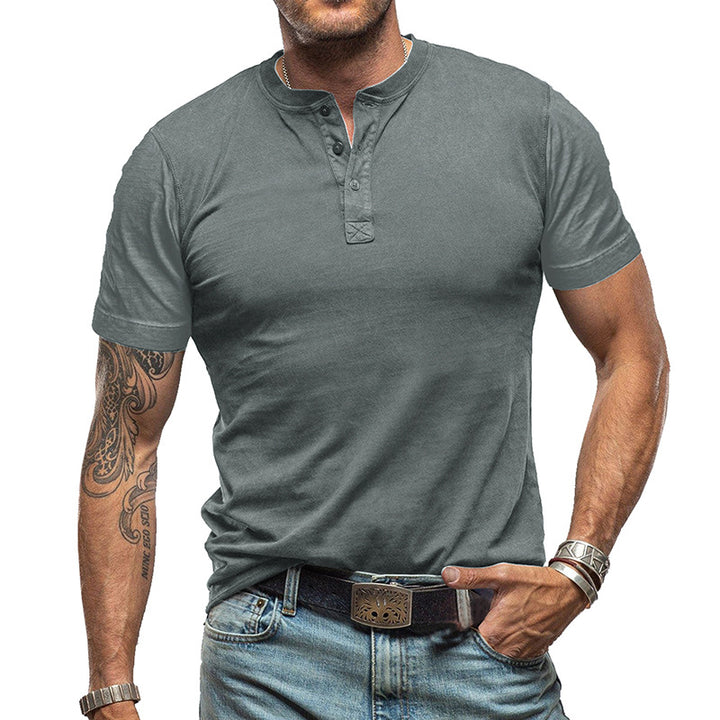 Herren Kurzarmshirt mit Knopfleiste und lässigem Design Echoarchiv