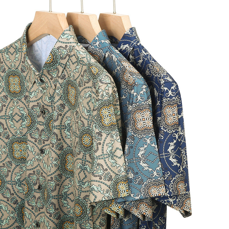 Herren elegantes Hemd mit kunstvollem Muster Echoarchiv