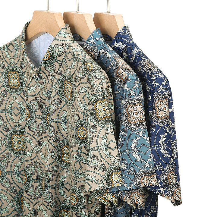 Herren elegantes Hemd mit kunstvollem Muster Echoarchiv