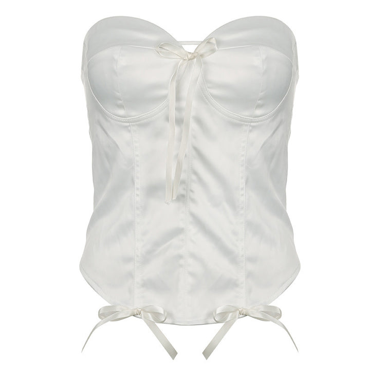 Damen Strapless Corsagenoberteil mit raffinierten Satinbändern Echo Archiv