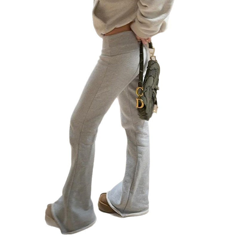 Damen nan weiche Highwaist Yoga-Schlaghose mit ausgestelltem Bein und Stretchbund Echo Archiv