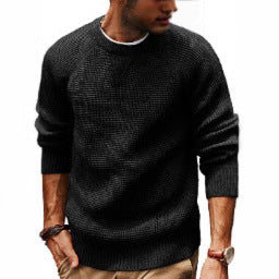 Herren Klassischer Strickpullover mit strukturiertem Muster Echoarchiv