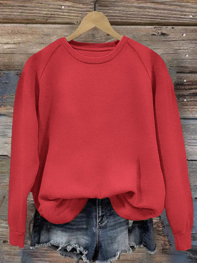 Damen Oversize Sweatshirt mit Raglanärmeln und elastischem Saum Echoarchiv