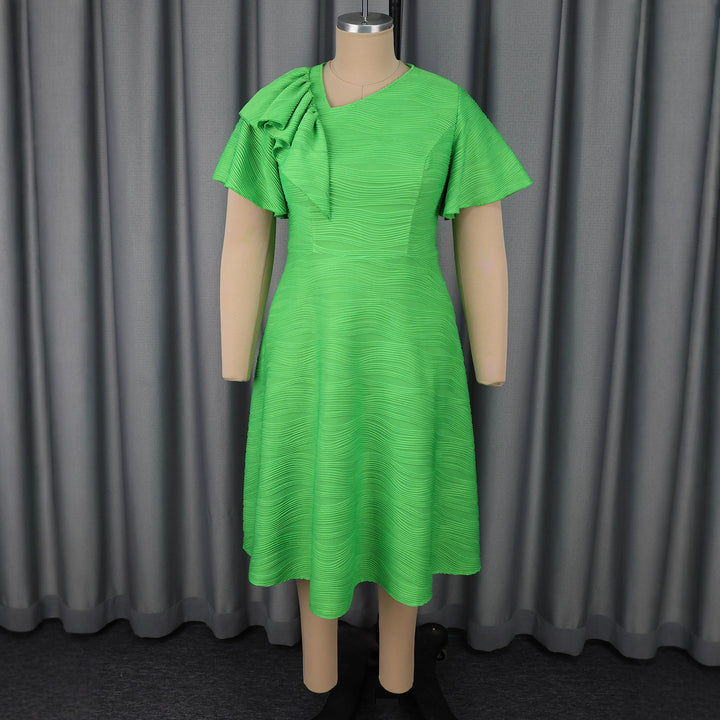 Damen elegantes Midikleid mit Rüschen-Details Echo Archiv