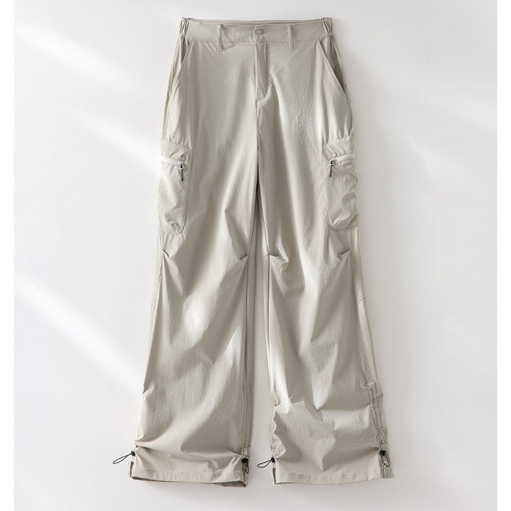 Damen Technische Weite Cargo-Hose mit verstellbarem Saum und Mehrfachtaschen Echoarchiv