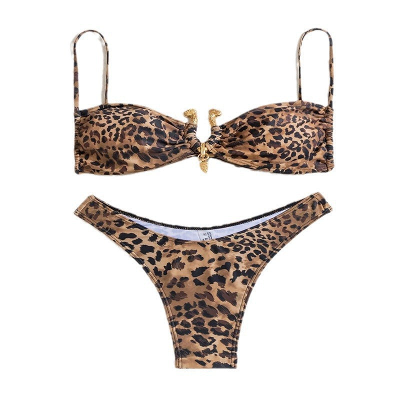 Damen Eleganter Triangel-Bikini mit Raffinierten Details Echo Archiv