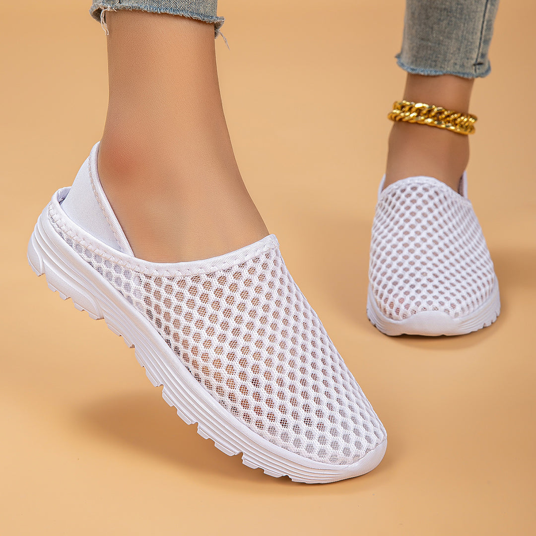 Damen nan luftige Schlupfsneaker mit Honigwaben-Strickoberteil und gedämpfter Komfortsohle Echo Archiv