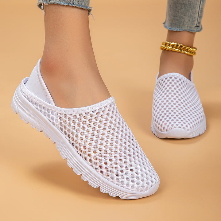 Damen nan luftige Schlupfsneaker mit Honigwaben-Strickoberteil und gedämpfter Komfortsohle Echo Archiv