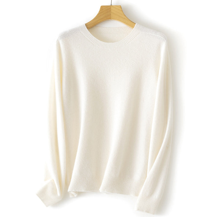 Damen Kaschmir-Mix Rundhalspullover mit Oversize-Schnitt Echoarchiv